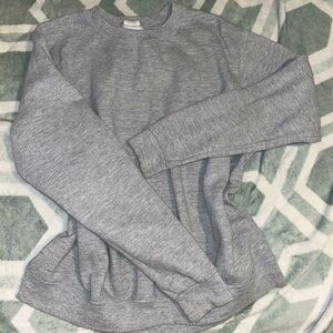 Light grey sweatshirt. Comfy and simple.